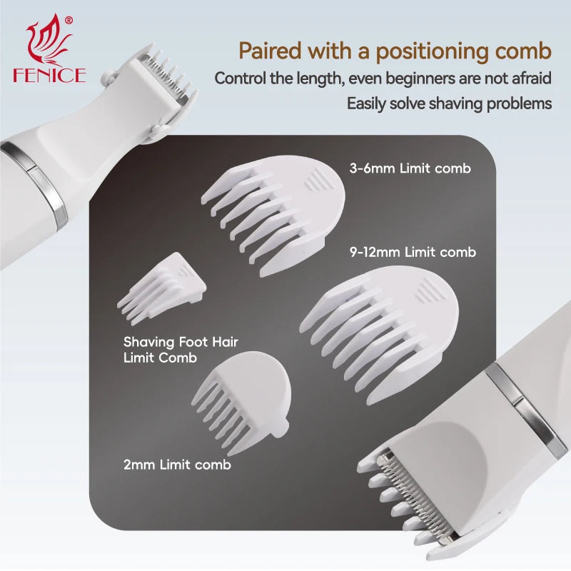 4 in 1 Multi-Functional Pet Electric Hair Clipper with 4 Blades Grooming Trimmer Nail Grinder Curved Foot Trimmer for Dog