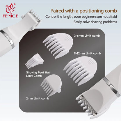 4 in 1 Multi-Functional Pet Electric Hair Clipper with 4 Blades Grooming Trimmer Nail Grinder Curved Foot Trimmer for Dog