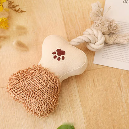 ODM/OEM Pet Plush Toys Customized Interactive Cotton Rope Dog Chewing Toy Tooth Cleaning Bone Shape Luxury Dog Toys