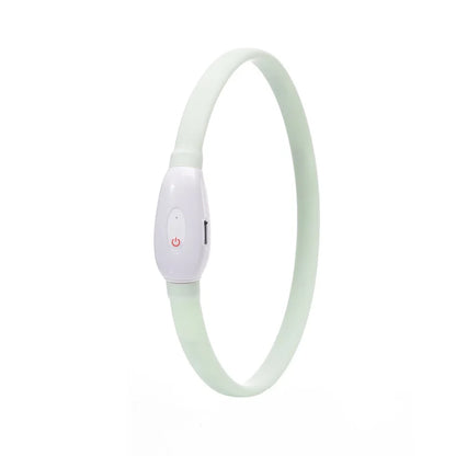 Illuminate Your Dog's Adventures with the Lightweight USB Rechargeable Glowing Collar - 9 Flashing Modes for All Sizes!